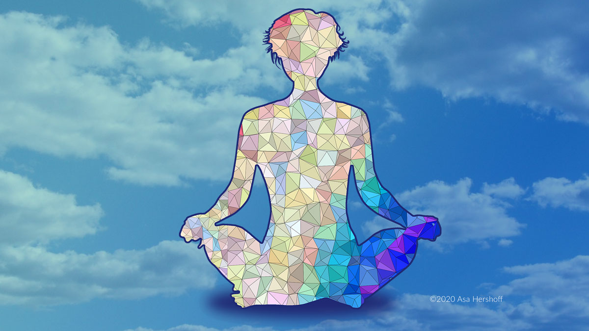 Meditator made of triangles